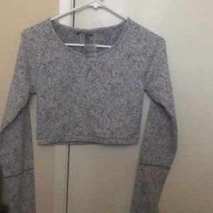 Gymshark fleur texture long sleeve crop